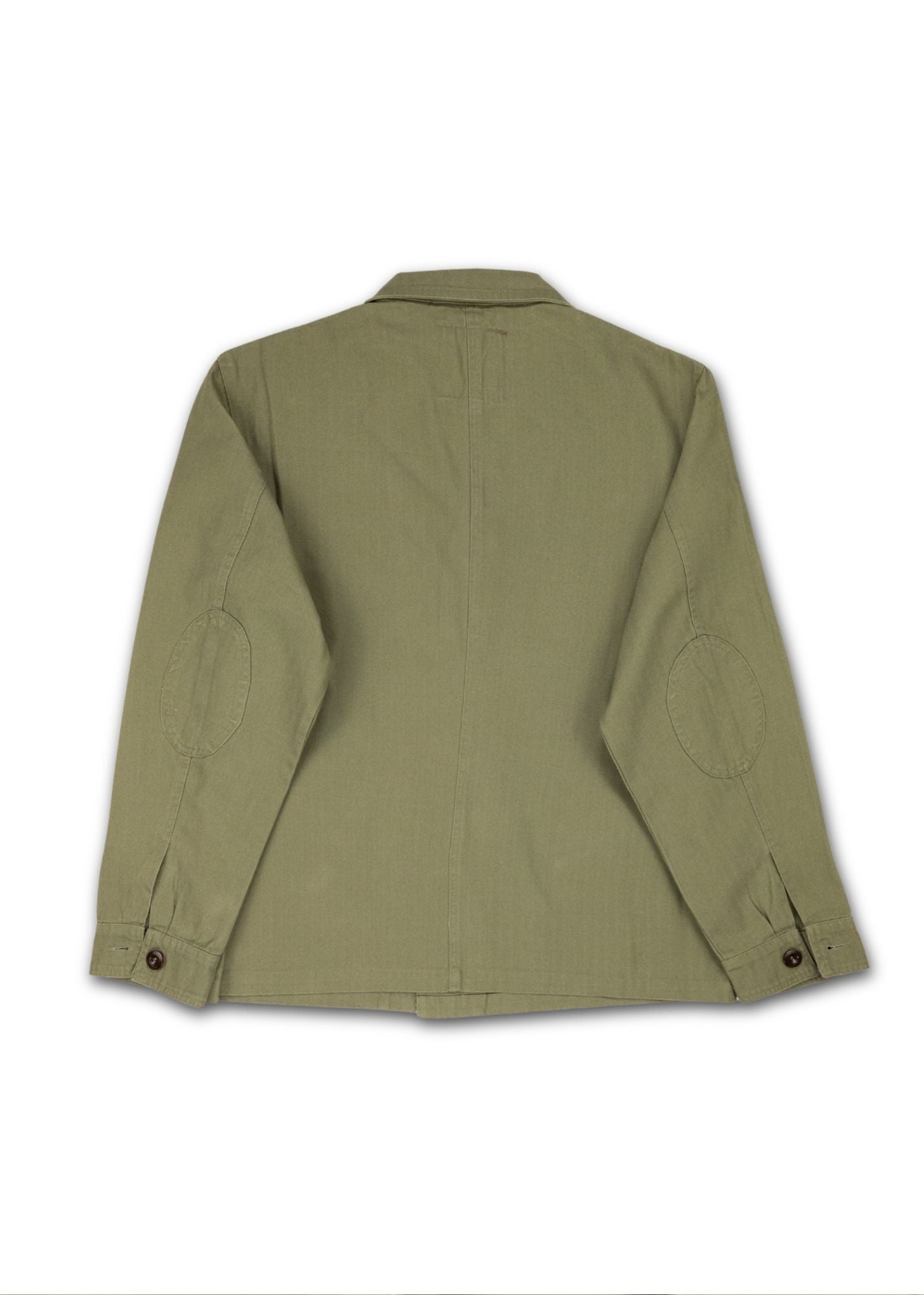 Back View of Olive Green Chore Coat