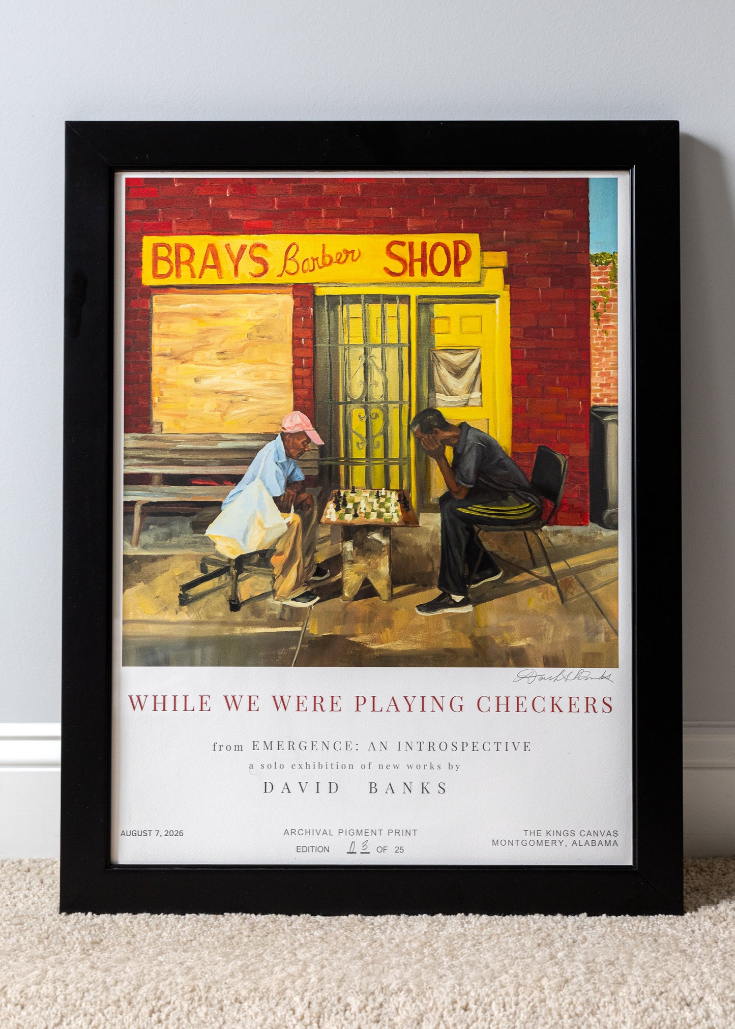 While We Were Playing Checkers — Limited Edition Archival Print
