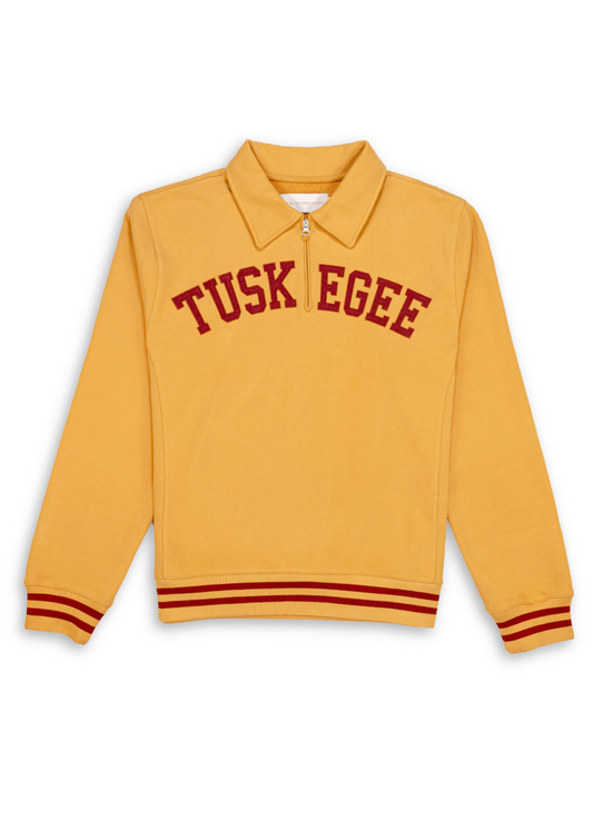 Tuskegee University Sweatshirt with bold "Tuskegee" appliqué felt lettering. vintage HBCU apparel 